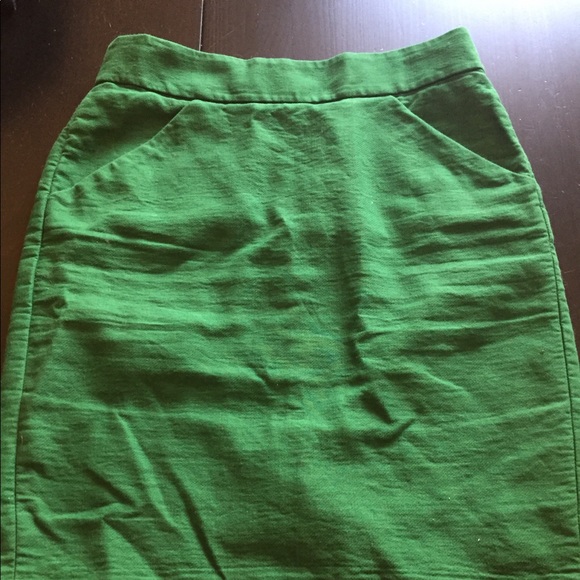 JCREW Green Pencil Skirt - Picture 1 of 3